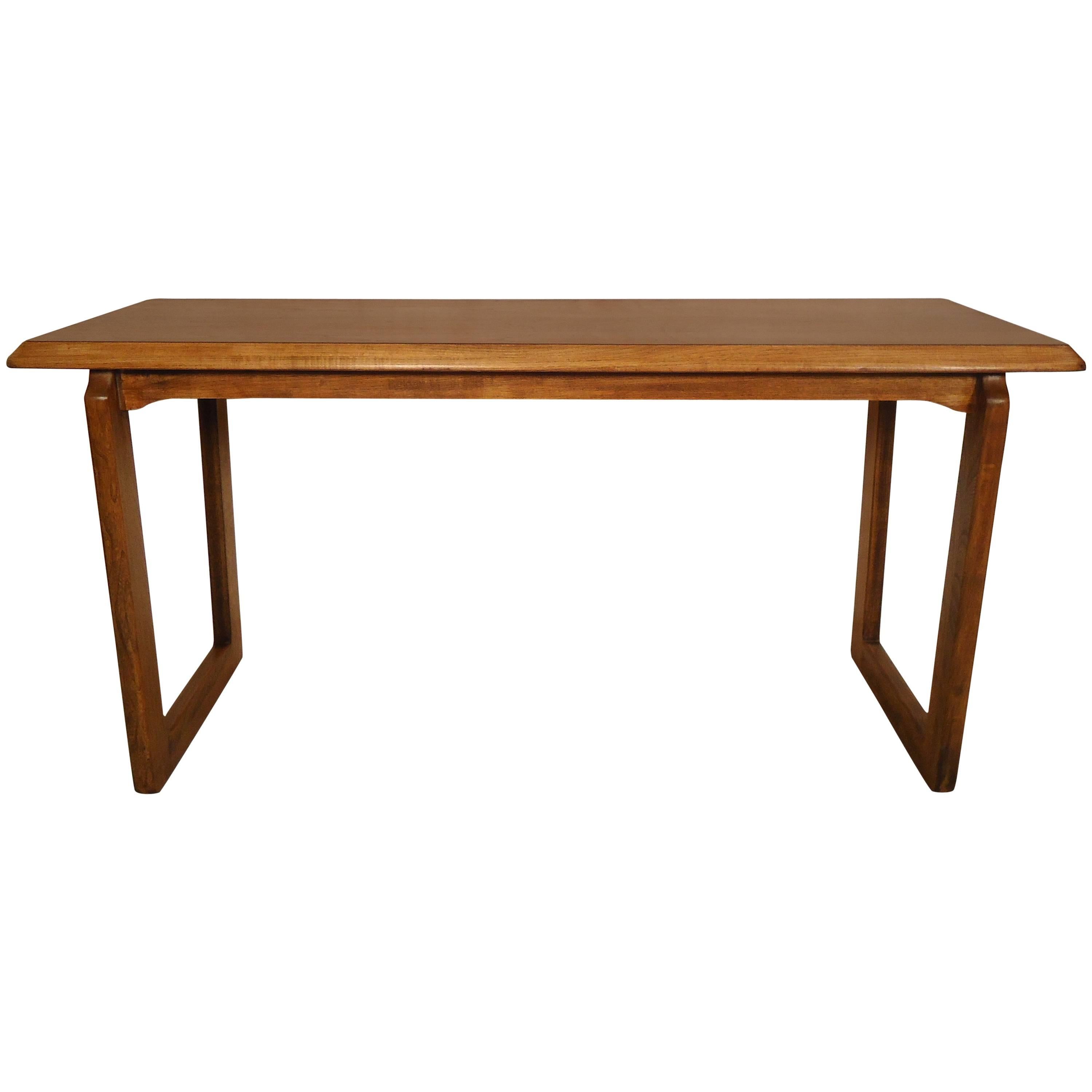 Vintage-Modern Walnut Console Table by Lane