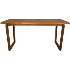 Vintage-Modern Walnut Console Table by Lane 10