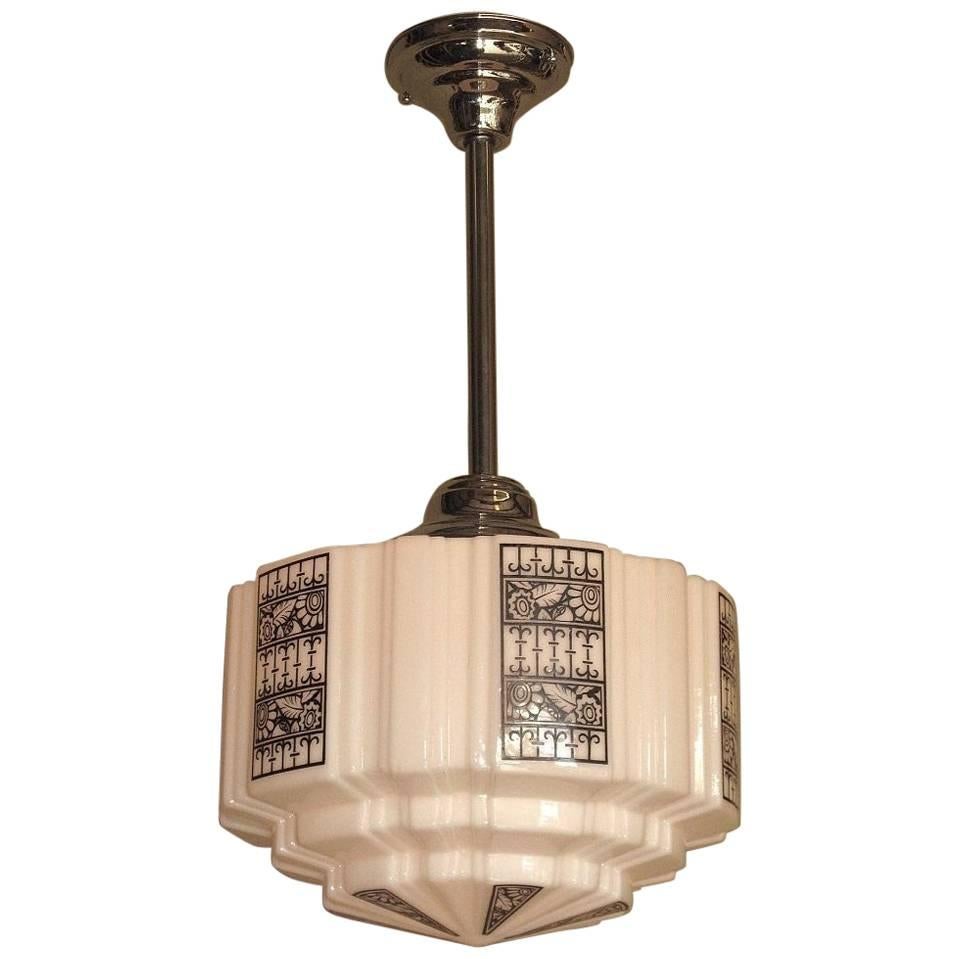 Deco Design Church Fixture Mid-Size, 1920s-1930s