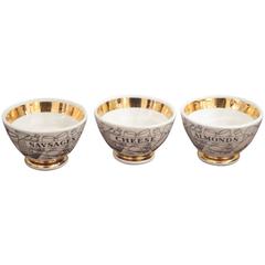 Set of Three Small Bowls by Fornasetti