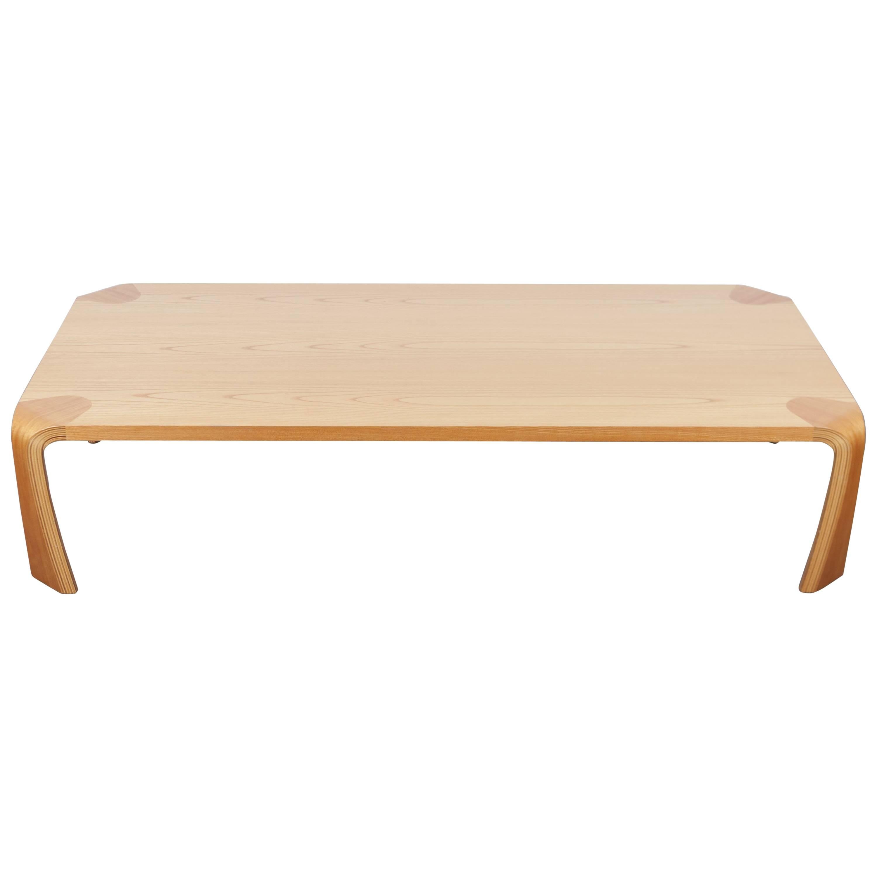 Saburo Inui Mid-Century Bent Wood Coffee Table