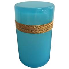 French Opaline Cigarette Box Ormolu Trim