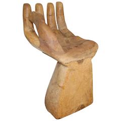 Wood Sculpture of a Pedro Friedeberg Hand Chair