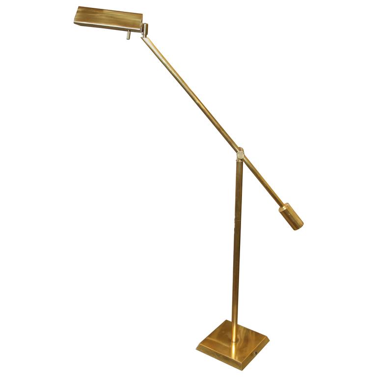 Vintage Frederick Cooper Brass Floor Lamp For At 1stdibs Nice Brass Adjule Counter Weight Pharmacy Lamp Frederick Cooper Or Chapman