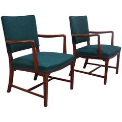 Pair of Danish Modern Teak Armchairs after Kaare Klint 4
