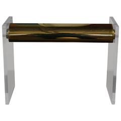 Pierre Cardin Lucite and Brass Table Lamp 7