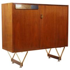 Retro Rare and Fine Italian Wood Cabinet, attributed to Ico Parisi, Milano, 1960
