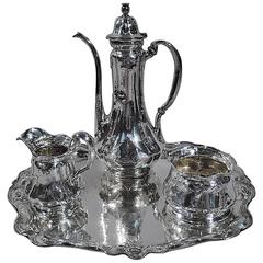 Gorham Martele Silver Black Coffee Set on Tray 10