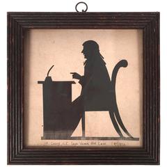 Portrait Silhouette of a Lawyer or Barrister, circa 1834