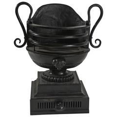 19th Century English Regency Style Cast and Wrought Iron Fireplace Coal Grate 1