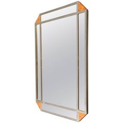 Vintage Rectangular Mirror, Italy, 1970's