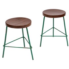 Pair of Stools by Pierre Jeanneret for College of Architecture, Chandigarh