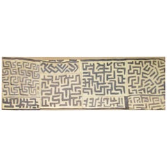 8' Antique African Kuba Cloth Hanging