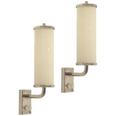 Pair of Functionalist Wall Lights, Norway, 1950s 3