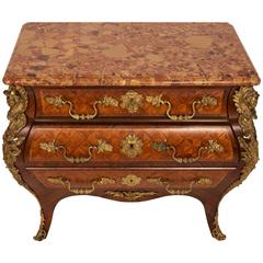 French Louis XIV Style Commode with Ormolu Mounts and a Marble Top, 19th Century 6