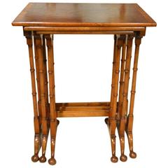 Walnut 
Burr Walnut Antique Nest of Tables