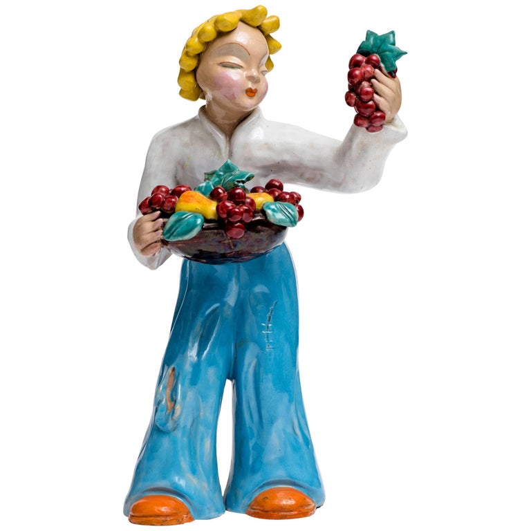 Maria H. Rahmer Figural Ceramic Sculpture For Sale