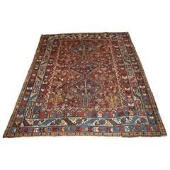 Old South West Persian Khamseh Tribal Rug, Shiraz Region, circa 1920