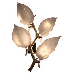 Barovier & Toso, Large Sconces in Brass and Murano Glass 8