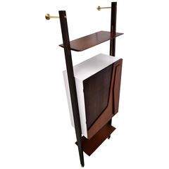 Italian Mid-Century Modern Dry Bar with Fold Out Bar Top 9