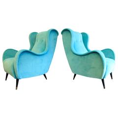 Pair of Mid-Century Armchairs in the Manner of Marco Zanuso