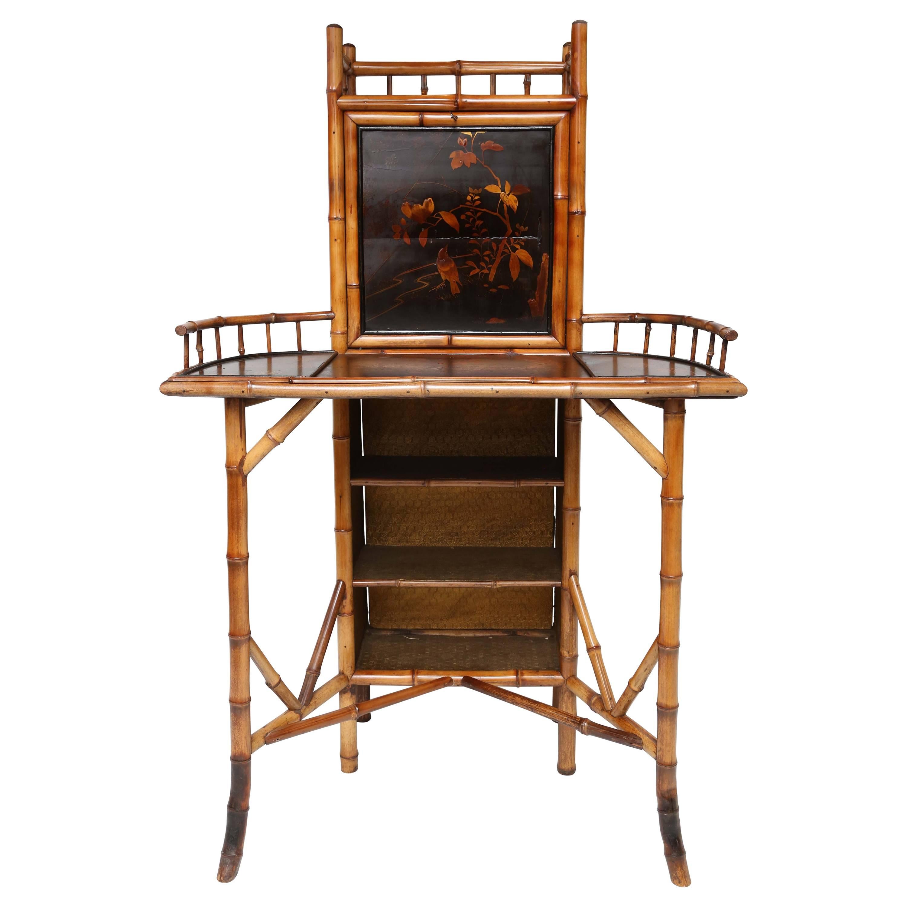 Superb 19th Century English Bamboo Drop Front Writing Desk