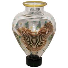 Salviati Post-Memphis Multicolored Glass Vase, Italy, circa 1990