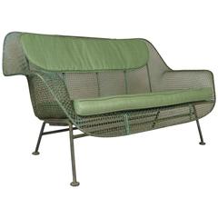 Vintage 1950s 'Sculptura' Wrought Iron Settee by Russell Woodard