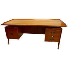 Gorgeous 1950 Hovmand-Olsen Teak Executive Desk