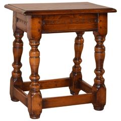 19th Century English Joint Stool Made from Walnut Antique 19th Century English Joint Stool Made from Walnut