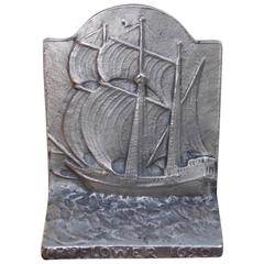 American Cast Iron Sailing Mayflower Doorstop, Circa 1880 4