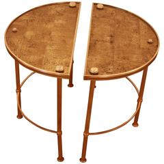 Pair of French Bronze Side Tables Attributed to Baguès 9
