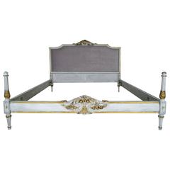 Antique Louis XVI Style Queen-Size Bed Frame