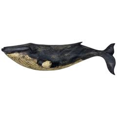 Carved and Painted Minke Whale by Wendy Lichtenstieger
