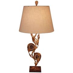 Vintage Rock Crystal and Gilded Bronze Table Lamp