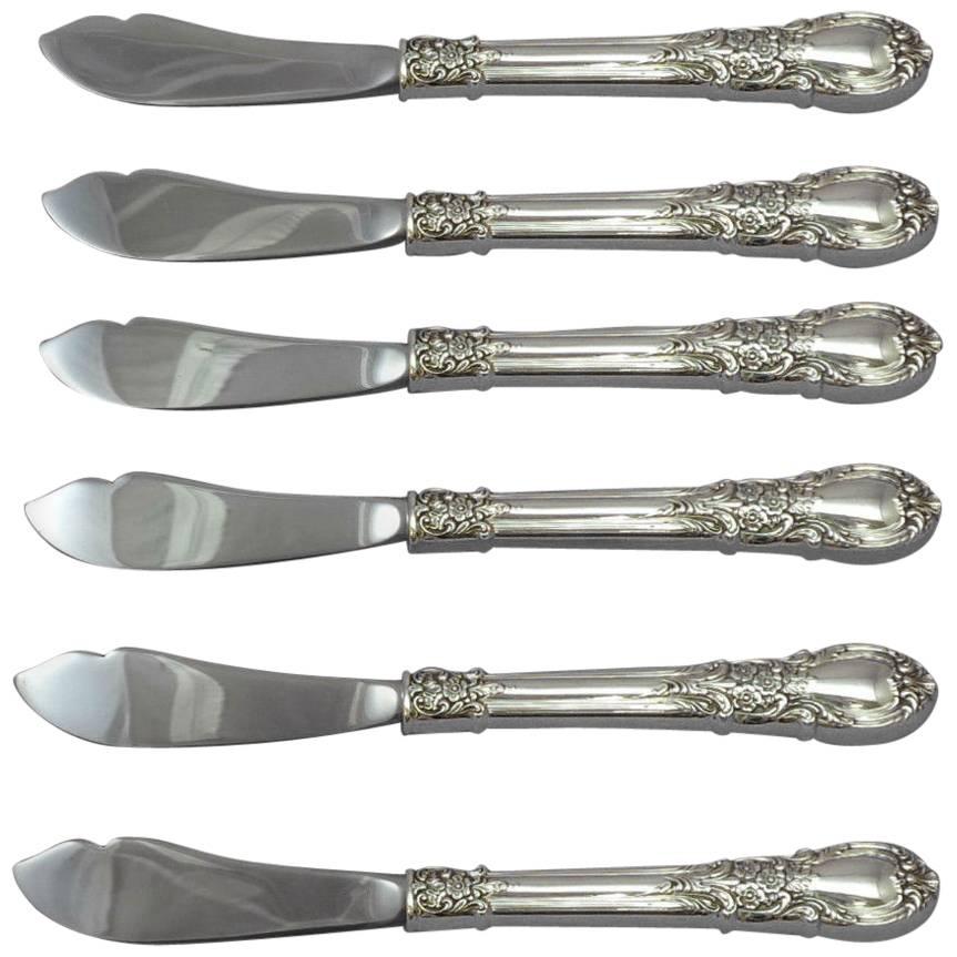 American Victorian by Lunt Sterling Silver Trout Knife Set 6-Piece 7 1/2" Custom