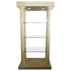 Modern Neoclassical Style Travertine Stone Etergere by Maitland Smith 6