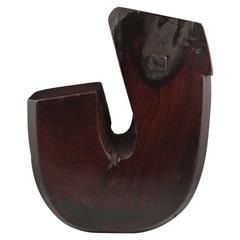 Meiji Period Keyaki Elm Wood Jizai Hearth Hook, Japan