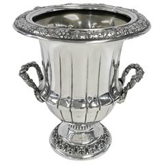 Sterling Silver, Hand Hammered Ice Bucket / Wine / Champagne Cooler