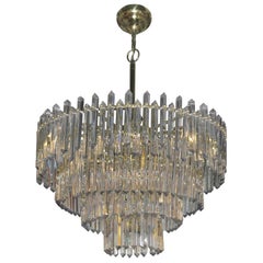 Vintage 1970 Chandelier with 180 Kristals and 17 Bulbs