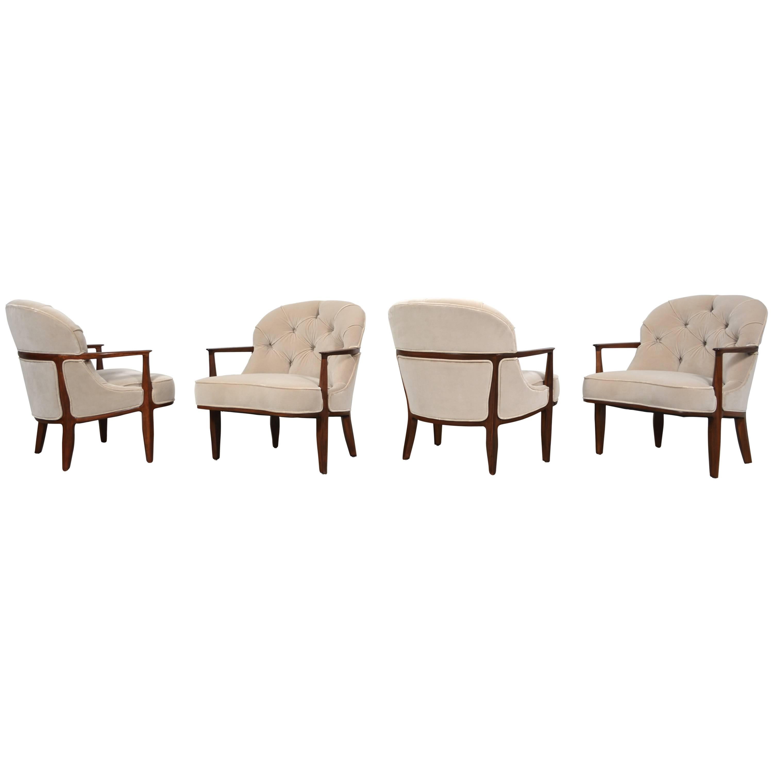 Edward Wormley Set of Four Janus Chairs for Dunbar For Sale