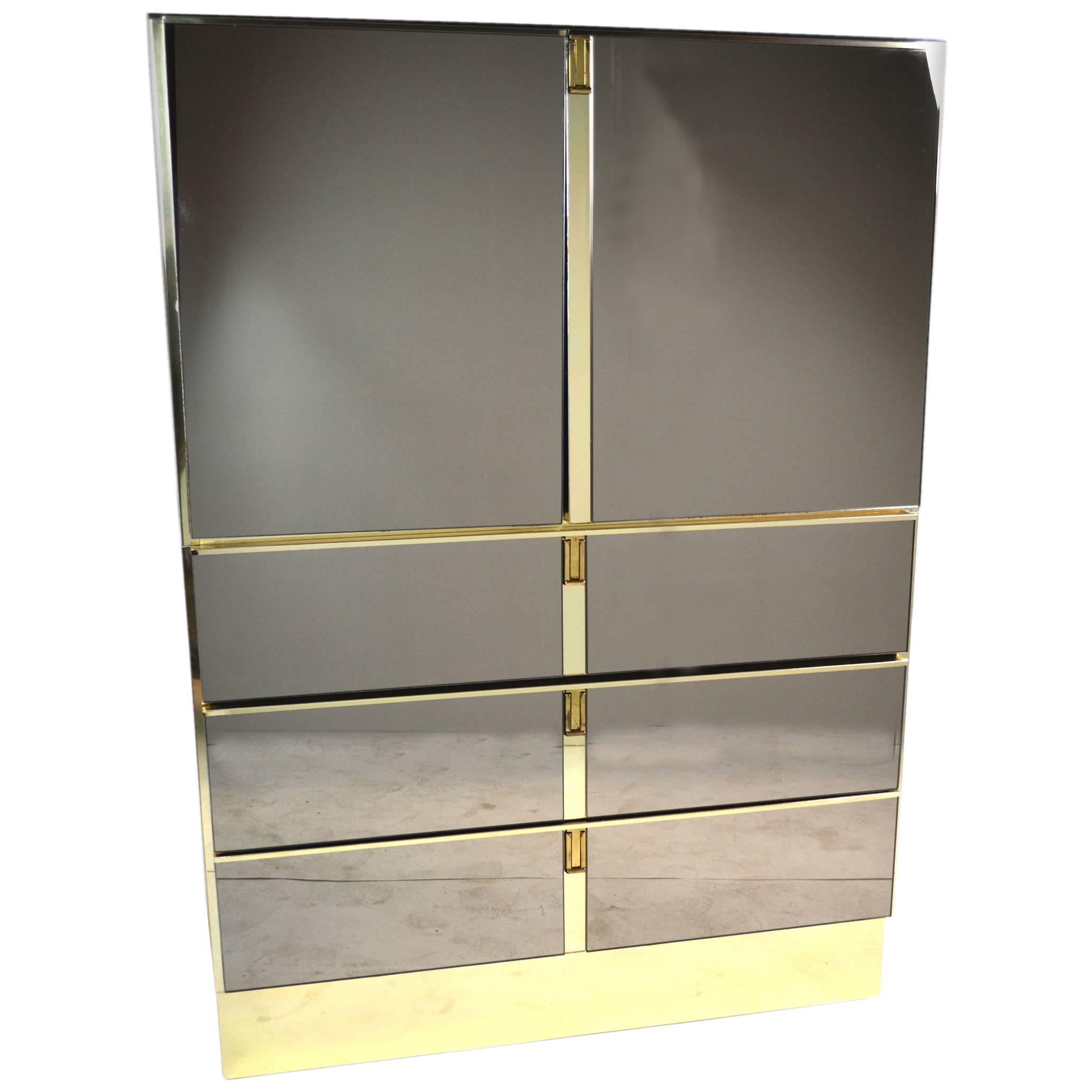 Bronze Mirrored Bar Cabinet by Ello