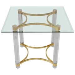 Brass and Lucite Table