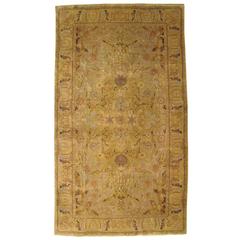 Antique Indian Agra Oriental Carpet, in Small Size, with Soft Colors, circa 1900 11