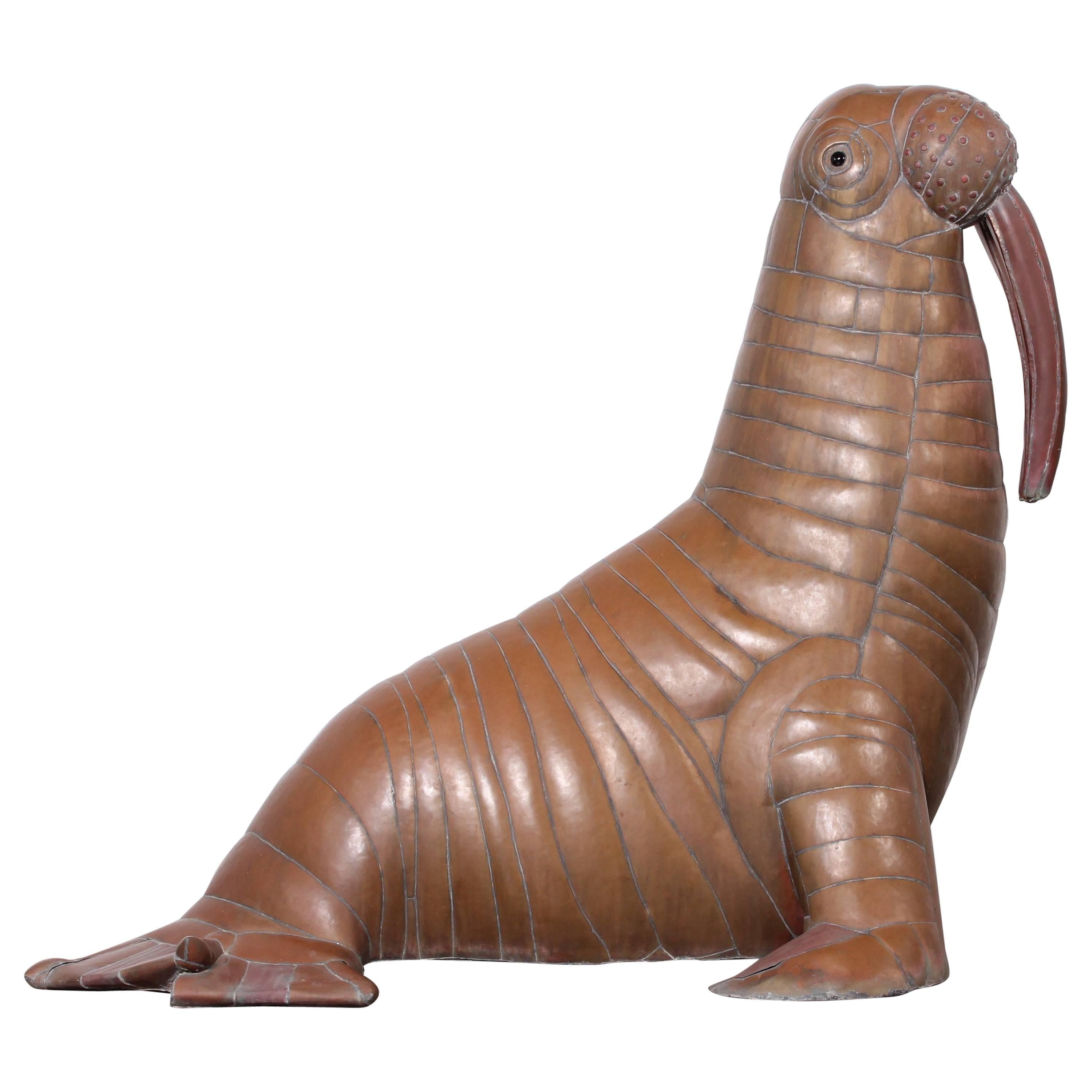 Lifesize Walrus Sculpture by Sergio Bustamante