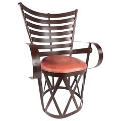 Contemporary Modern Sculptural Metal Armchair Throne 7