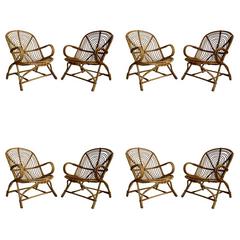 Set of 4 Wicker/ rattan Chairs