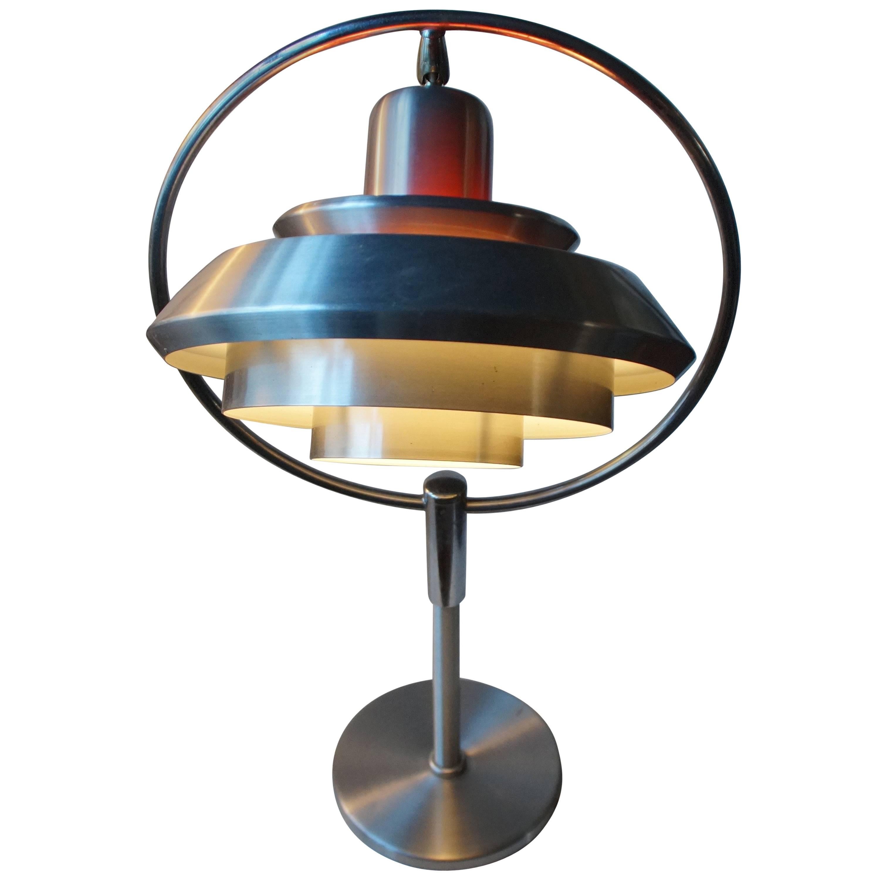 Rare Mid-Century Orbit Table Lamp by Carl Thore for Granhaga, Sweden, 1960s
