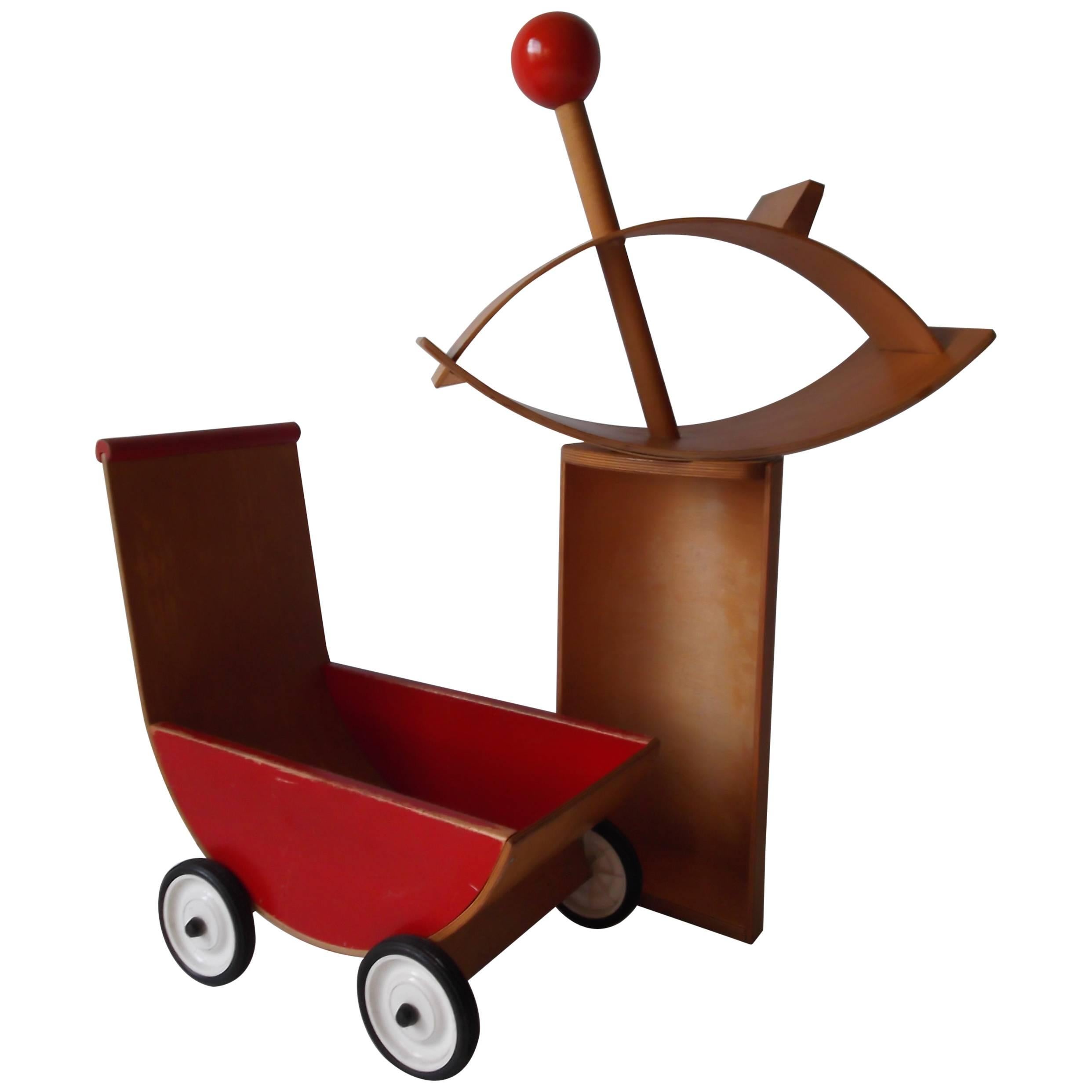 Creative Playthings Child's Toys Cradle Buggy Rocking Horse im Angebot