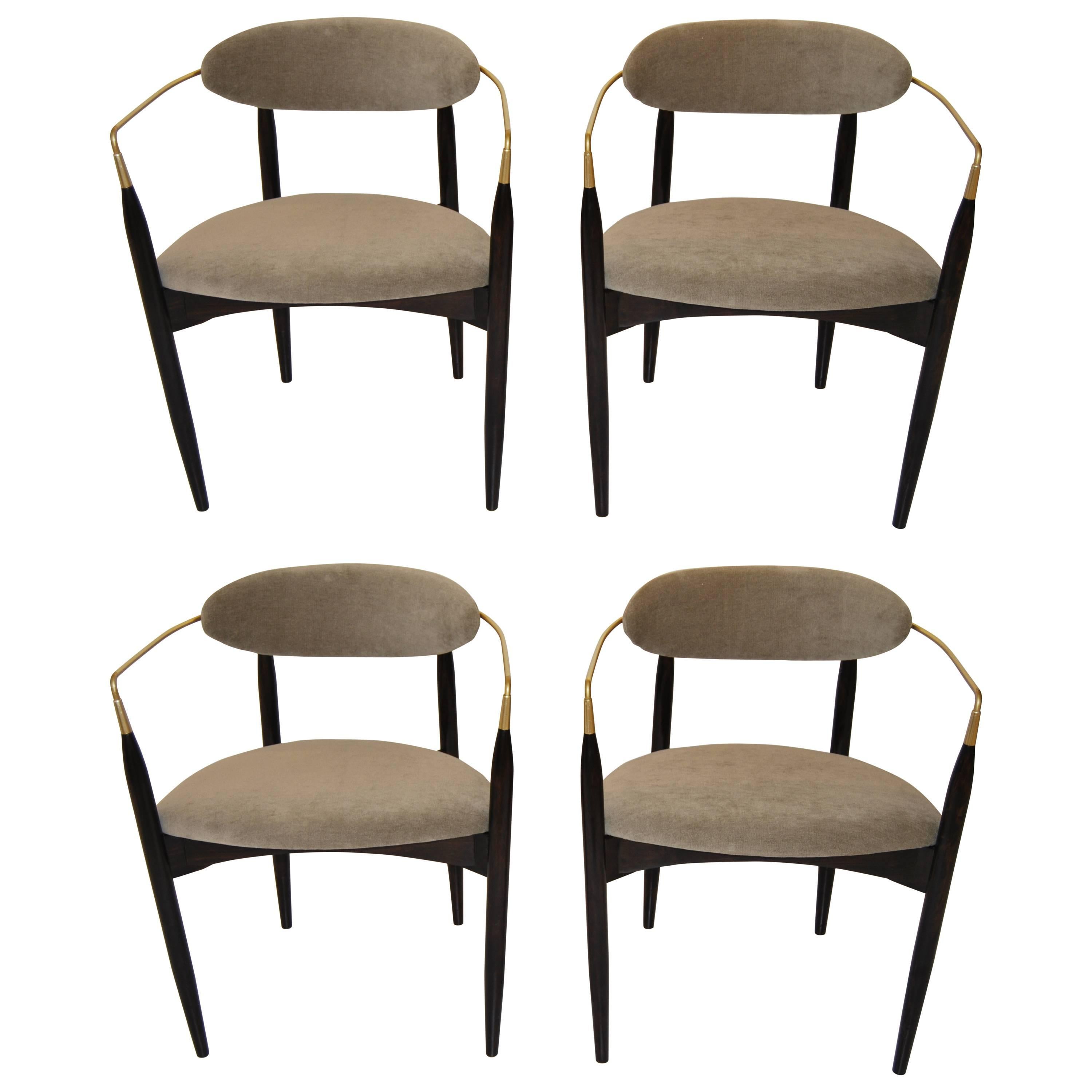 Set of Four Dan Johnson "Viscount" Chairs